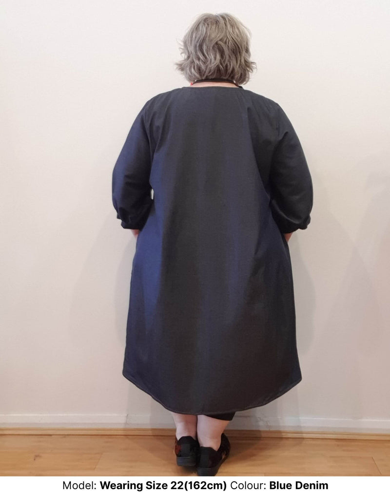 Denim Plus Size Dress | Eadie Dress with Pockets