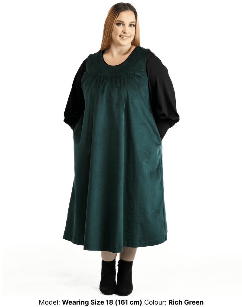 Plus Size Dresses | Plus Size Corduroy Pinafore - 5 Colours